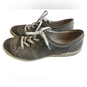 Josef Seibel High End Gray Leather Women’s 39 / 8 Casual Sneakers MINTY
